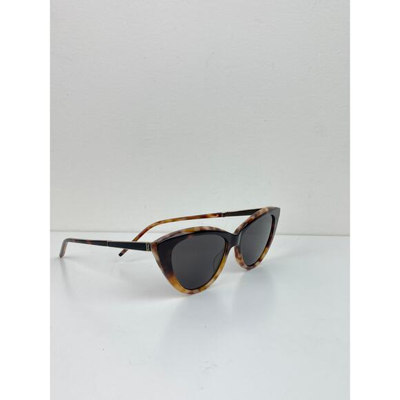YSL Saint Laurent Eyewear Sunglasses Cat Eye SL M81 Dark Tortoise Grey NEW - Picture 4 of 9